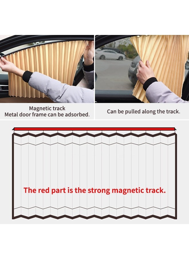 Generic - 4Pcs Car Side Window Sun Shades, UV Protection Car Curtain, Does Not Obstruct View, Prevents Car Interior Overheating - Image 1