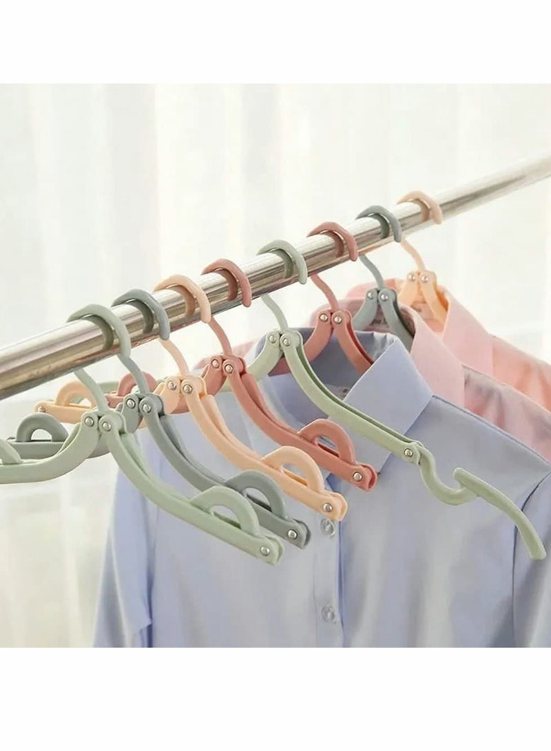 Excefore Foldable Travel Hangers - Portable Folding Collapsible Clothes Hangers Lightweight Travel Accessories Foldable Clothes Drying Rack Dorm Hanger for Travel School Home with Clothesline 8 Pieces - Image 5
