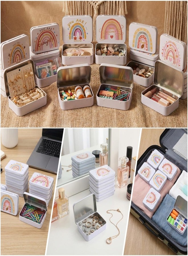 Thintinick 12 Pack Empty Rectangular Metal Storage Organizer Tins Gift Boxes - Image 5