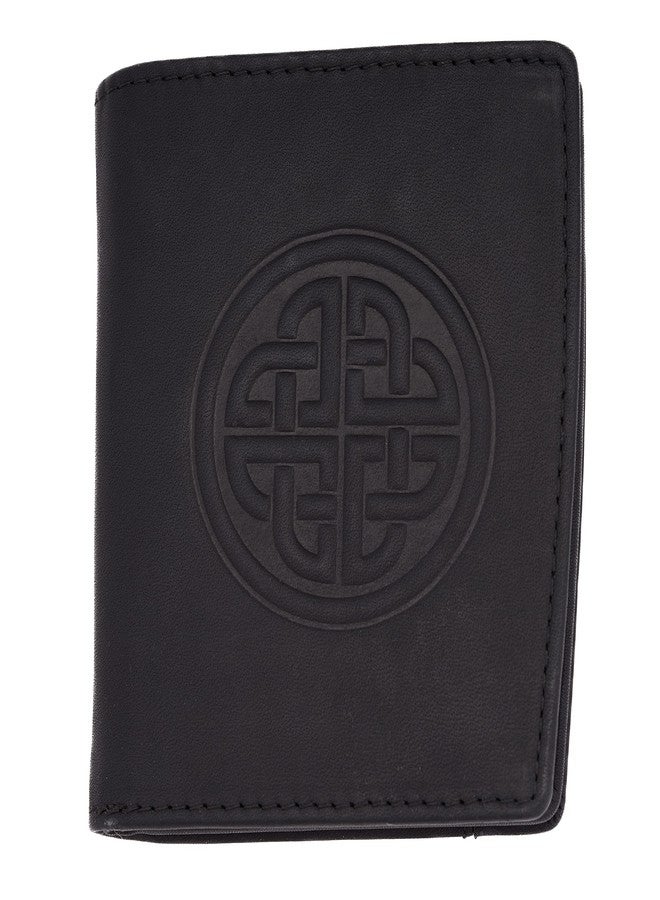 Biddy Murphy Irish Celtic Knot Embossed Ladies Premium Imported Leather Bifold Wallet, Black - Image 2