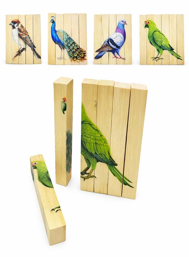 FirstblowWooden Animal & Bird Puzzle Toy for Kids | Montessori Educational Toy for Toddlers | Learning Block Game for 2-6 Years Boys & Girls | Eco‑Friendly Wooden Toy Gift Set for Preschool Education - Image 1