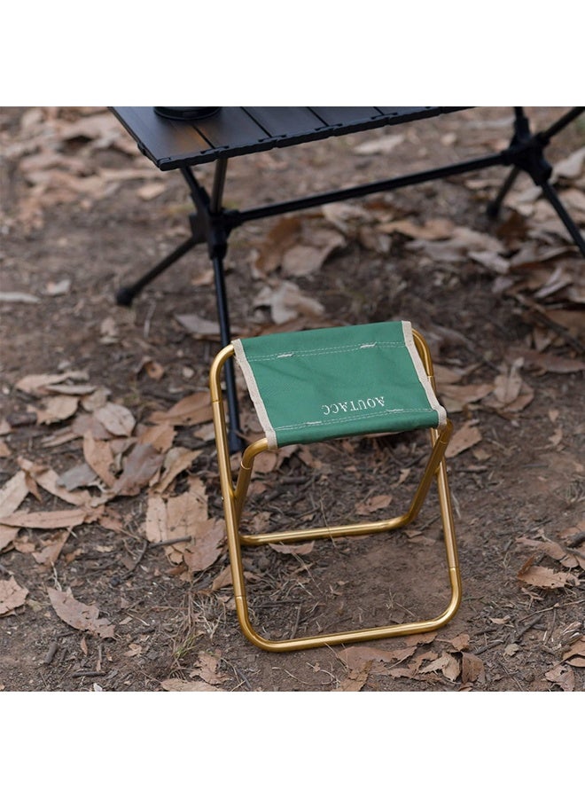 AOUTACC Camping Stool with Carry Bag, Aluminum Alloy Bracket Ultralight Portable Folding Stool for Outdoor Fishing Hiking Backpacking Travelling BBQ - Image 1