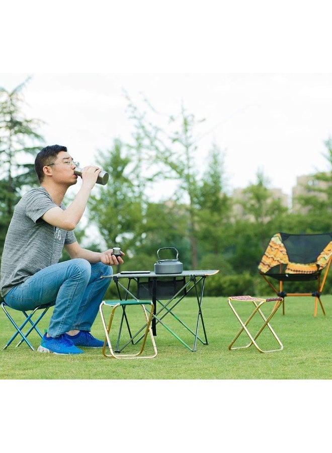 AOUTACC Camping Stool with Carry Bag, Aluminum Alloy Bracket Ultralight Portable Folding Stool for Outdoor Fishing Hiking Backpacking Travelling BBQ - Image 2