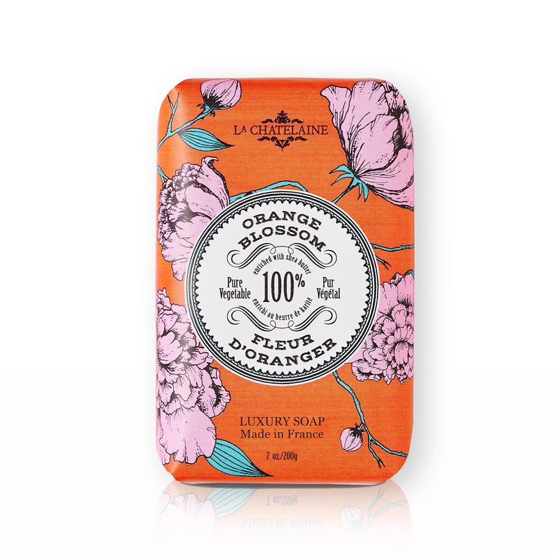 La Chatelaine Luxury Bar Soap  Natural Shea Formula Orange Blossom 7 oz