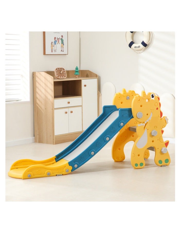 3 in 1 Toddler Slide Kids Slide with Climb Stair, Basketball Hoop, Ball, Indoor Outdoor Games Fun Activity Playground Toy for Boys Girls