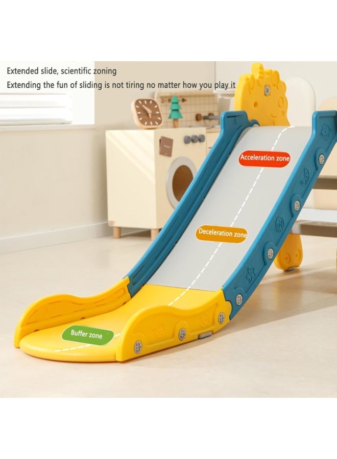 TDOO 3 in 1 Toddler Slide Kids Slide with Climb Stair, Basketball Hoop, Ball, Indoor Outdoor Games Fun Activity Playground Toy for Boys Girls - Image 5