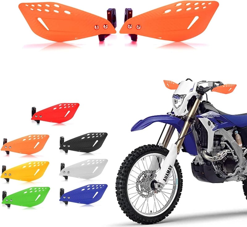 SOPINEKO 7/8" 22mm Motorcycle Handguards Handlebar Protector Gear for Dirt Bike ATV Yamaha Kawasaki Suzuki Honda(Orange) - Image 1