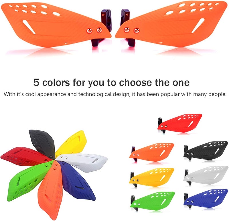 SOPINEKO 7/8" 22mm Motorcycle Handguards Handlebar Protector Gear for Dirt Bike ATV Yamaha Kawasaki Suzuki Honda(Orange) - Image 3