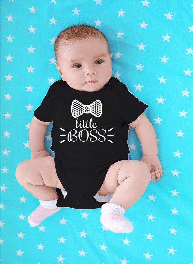 CBTwear Little Boss - Baby Clothes - Funny Newborn Bodysuit Outfits for Boys and Girls (12 Months, Black) - Image 4