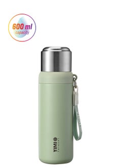 TYCOM Thermal isulated Water Bottle 600 ML Stainless Steel Double Wall Vacuum insulated Water Bottles for Hot Cold Water Gym Bottle Flask Bottle Green. 