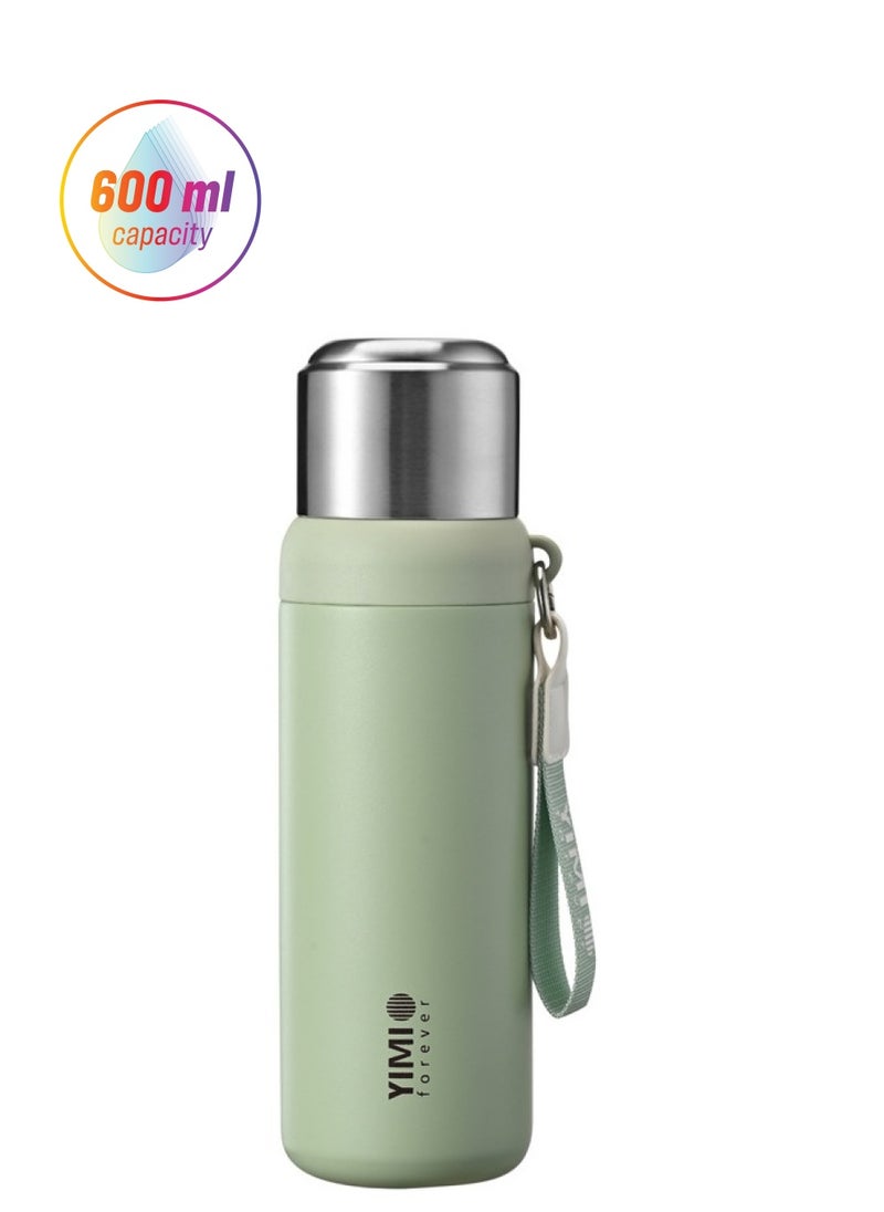 TYCOM - Thermal isulated Water Bottle 600 ML Stainless Steel Double Wall Vacuum insulated Water Bottles for Hot Cold Water Gym Bottle Flask Bottle Green. - Image 1