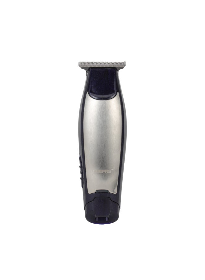 GEEPAS Professional Hair & Beard  Trimmer |  60 Minutes Working Time, Zero Overlap Stainless Steel Blades for Corded and Cordless Use | Low Noise,  USB and DC Adaptor with BS Plug| Provide Accessories Like Combs, Oil, Adapter for Professional Finish| 2 Years Warranty GTR56022 Blue/Silver - Image 2