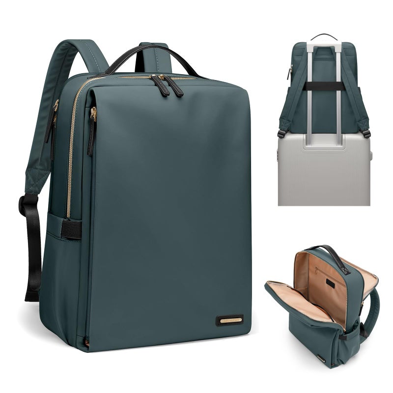 GOLF SUPAGS Stylish Laptop Backpack for Women Airline Approved Perfect for Work College and Travel Multi-Functional Casual Daypack Fits 15.6 Inch Notebook (Atrovirens) - Image 1