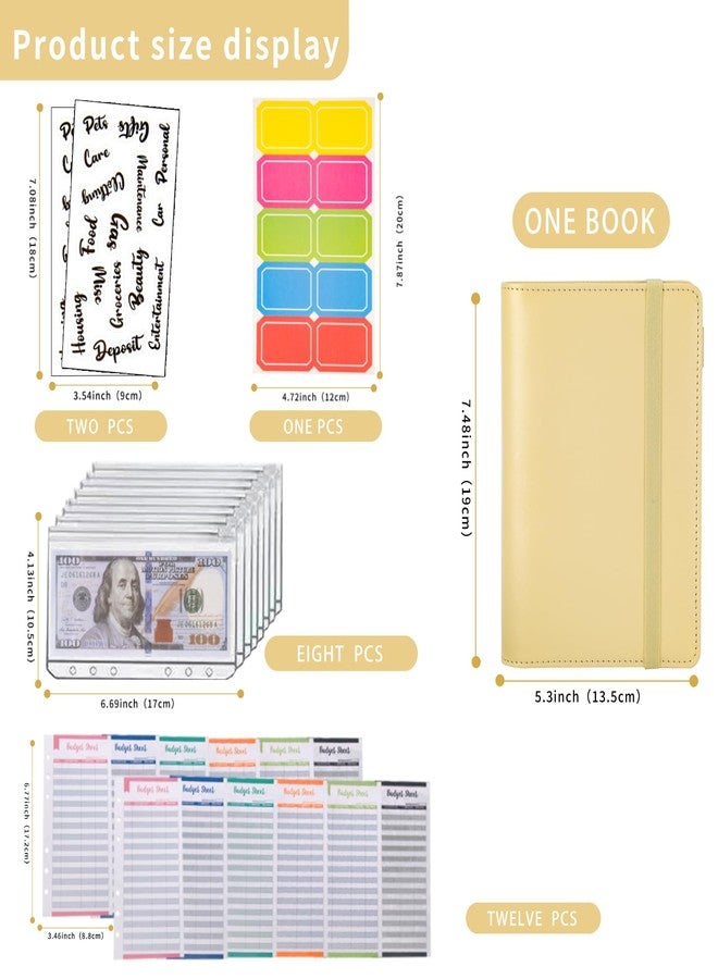 NICOOTHBudget Binder Cash Envelopes A6 Money Saving Binder with Zipper envelopes (A6Yellow) - Image 2