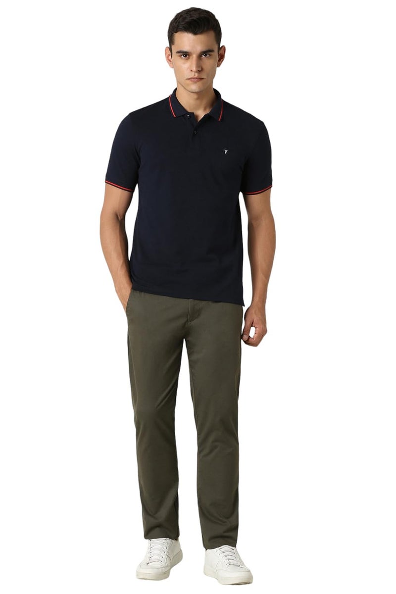 Van Heusen Men's Regular Fit Polo T-Shirt (VSKP517S011411_Navy L) - Image 5