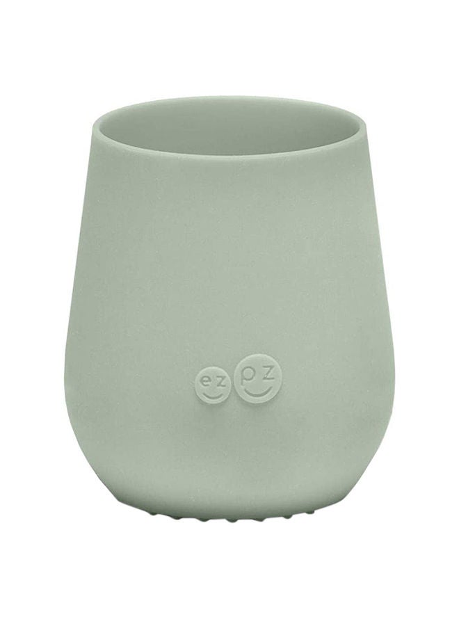 ezpz Kids Sippy Cup Tiny Cup (Sage) 100% Silicone Training For Infants Designed By A Pediatric Feeding Specialist 6 Months Above - Image 1