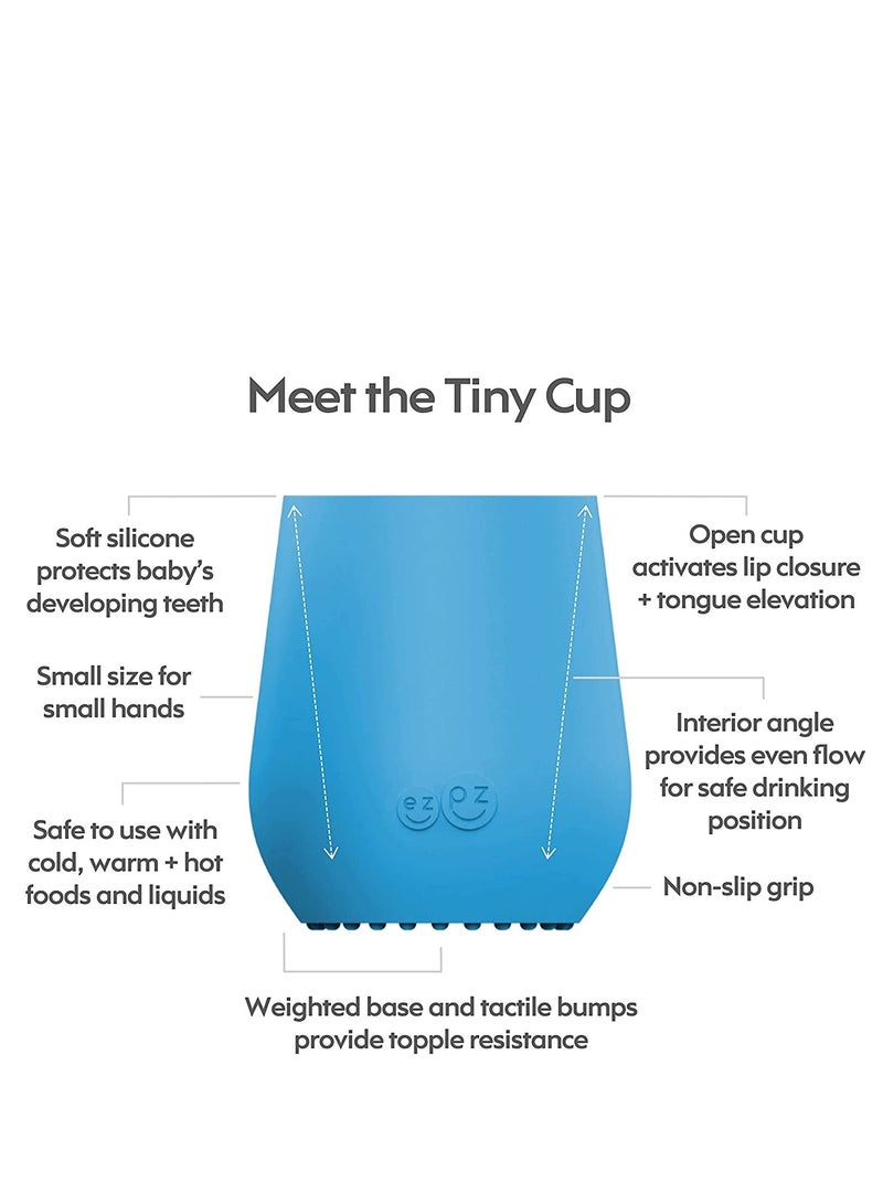 ezpz Kids Sippy Cup Tiny Cup (Sage) 100% Silicone Training For Infants Designed By A Pediatric Feeding Specialist 6 Months Above - Image 3
