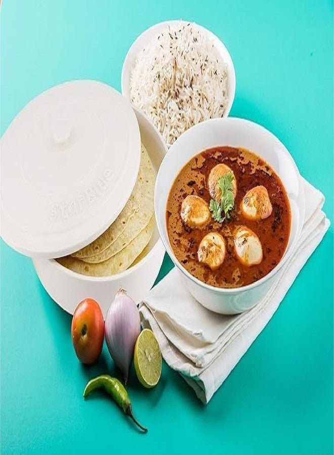 StarBlue 20.3cm Ceramic Tortilla Warmer by StarBlue with Free Recipes ebook - White, Insulated One Hour and Holds up to 24 Tortillas, Chapati, Roti, Microwavable, Oven Safe - Image 5