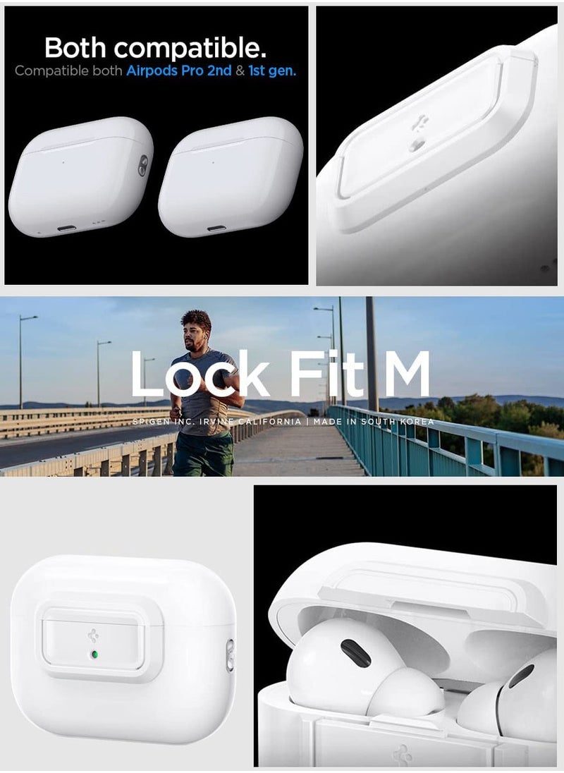 Spigen Lock Fit M for AirPods Pro 2 / Airpods Pro Secure Locking Device & Lanyard Strap with EZ Fit install Kit [Charging case NOT included] - White  - Image 3
