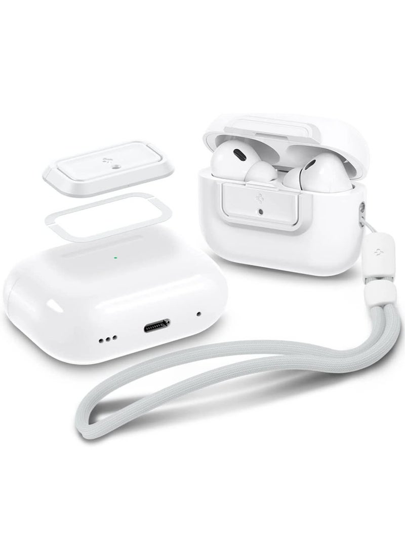 Spigen Lock Fit M for AirPods Pro 2 / Airpods Pro Secure Locking Device & Lanyard Strap with EZ Fit install Kit [Charging case NOT included] - White  - Image 1