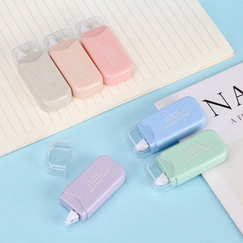 Jovanssen White Correction Tape, 6 Pack, 13.13 Feet Mini Correction Tape, Writing supplies and correction supplies for School And Office. (Milkshake) - Image 2
