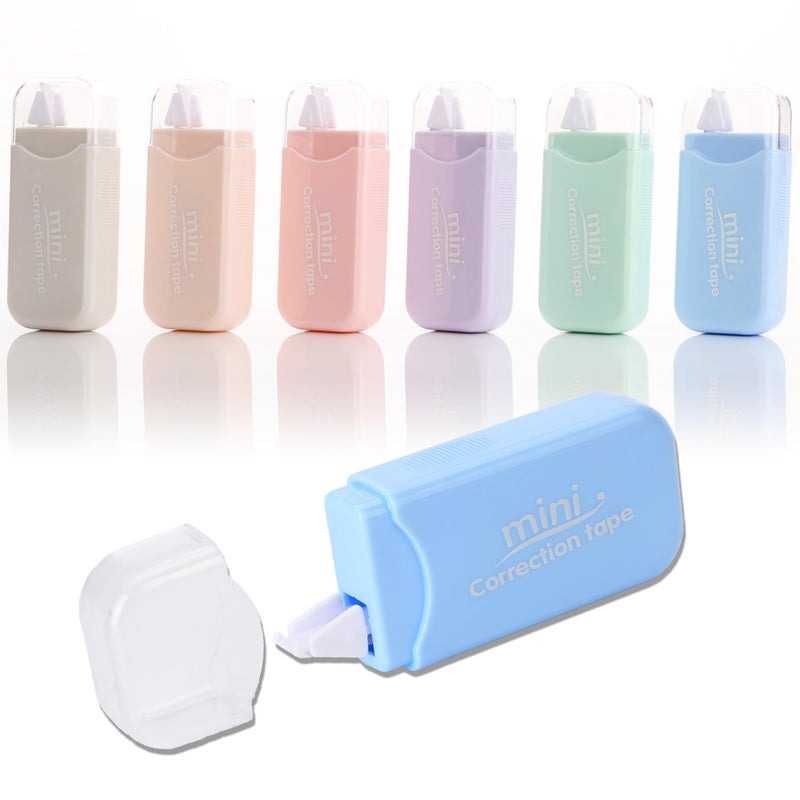 Jovanssen White Correction Tape, 6 Pack, 13.13 Feet Mini Correction Tape, Writing supplies and correction supplies for School And Office. (Milkshake) - Image 1