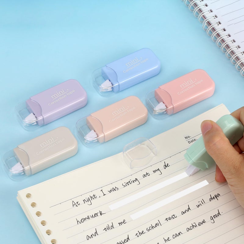 Jovanssen White Correction Tape, 6 Pack, 13.13 Feet Mini Correction Tape, Writing supplies and correction supplies for School And Office. (Milkshake) - Image 4