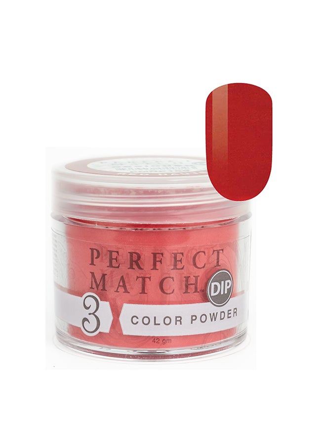 Nail Dipping Powder Red Haute 42g, Dip Acrylic Powder Nail Art Manicure System by Perfect Match PMDP189