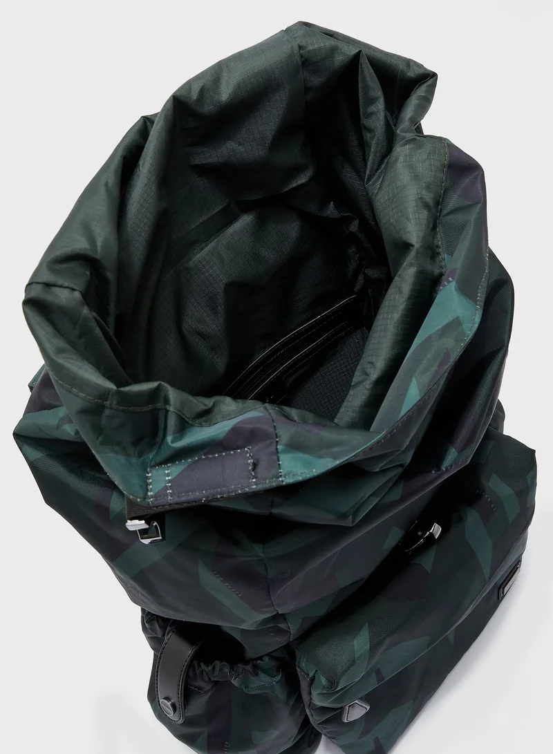 Ted Baker Camo Print Paper Touch Nylon Backpack