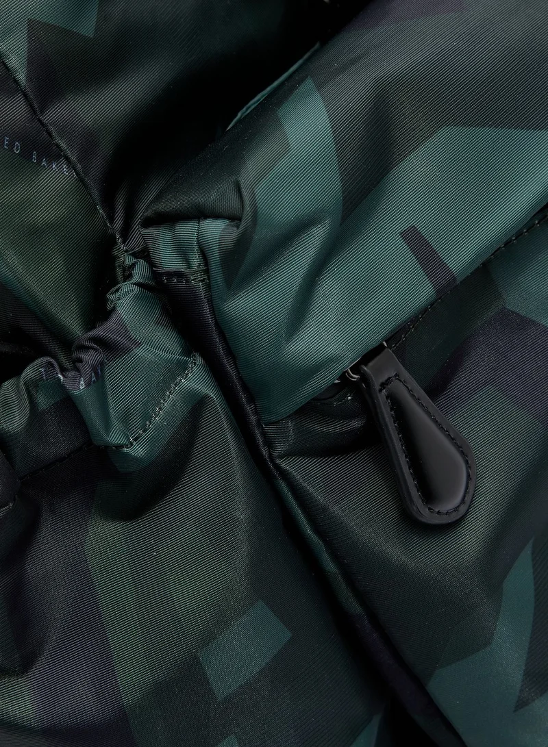 Ted Baker Camo Print Paper Touch Nylon Backpack