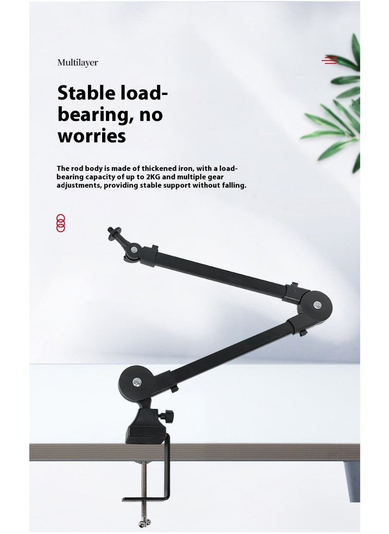 AiQi Boom Arm Mic Stand, Adjustable Suspension Scissor Arm Stand for MICPRO X2 Cardioid Condenser Microphone (Without Microphone)  - Image 2