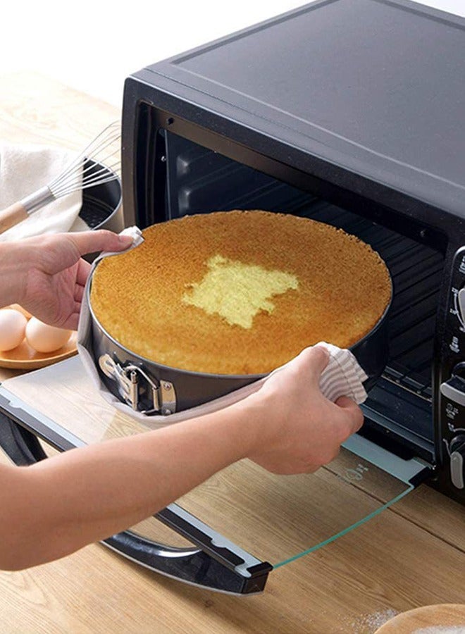 DUNISO 3pcs Circle Cake Pan Set,Non Stick Cake Moulds Set  7"/7.87"/8.66" Nonstick 3pcs Round Cake Pans,Removable Bottom Quick Release Latch Moulds for Birthday Cake,Baking (black)  - Image 4