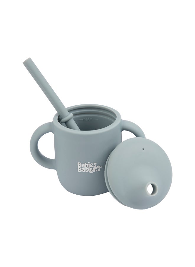 بابيز_بيسك كوب تدريب سيليكون للأطفال من المرحلة الثانية مع مقابض للأطفال - أزرق - Image 5