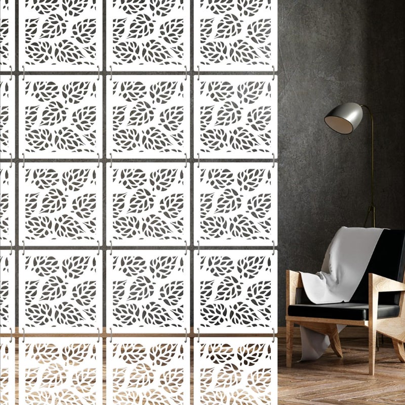 Olive Tree Olive Tree 12Pcs Hanging Room Divider Panel Modern Hanging Screen Partition for Home Decoration Living Room 115 x 115 12 PanelsOTD8098  - Image 1