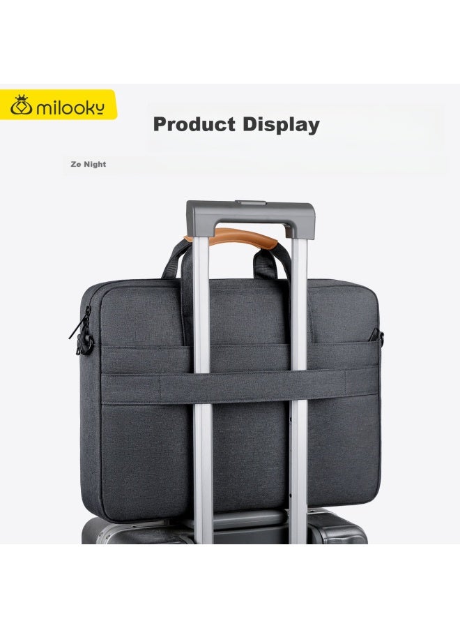 Milooky Laptop Bag, Large Capacity, Men's Shoulder Bag, 13/13.6/14 Inch, Lightweight Briefcase, Notebook Bag - Image 3
