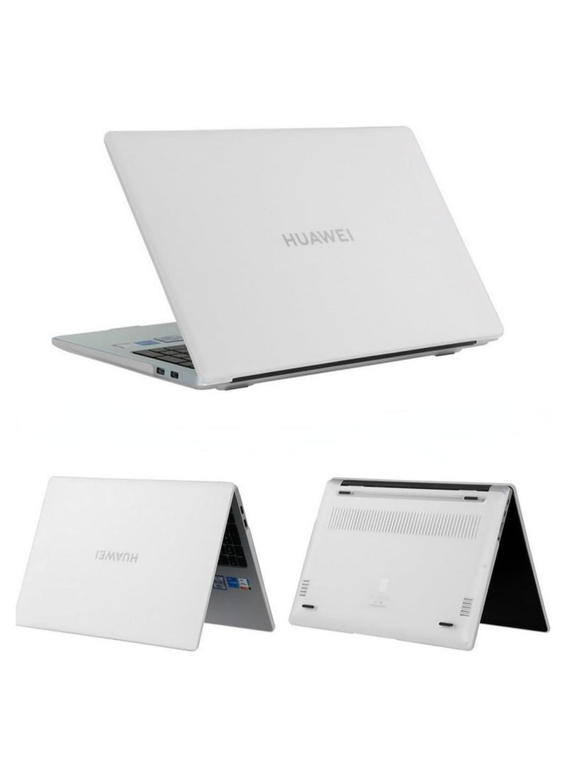 حافظة لاب توب متوافقة مع Huawei Matebook D16 موديل 2024 بحجم 16 بوصة (MCLF-X، MCLG-16، MCLEF-X)، غلاف صلب شفاف وغير لامع لحماية اللاب توب.