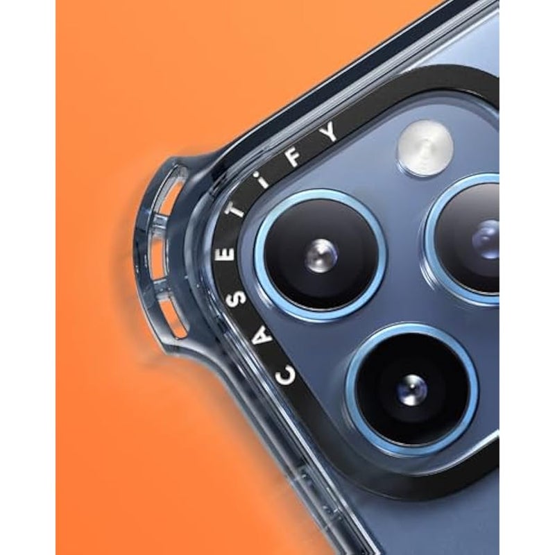 Casetify Bounce Case for iPhone 15 Pro 【6X Military Grade Drop Tested / 21.3ft Drop Protection/Compatible with Magsafe】 - Nantucket Blue Hydrangeas - Triple Black - Image 5