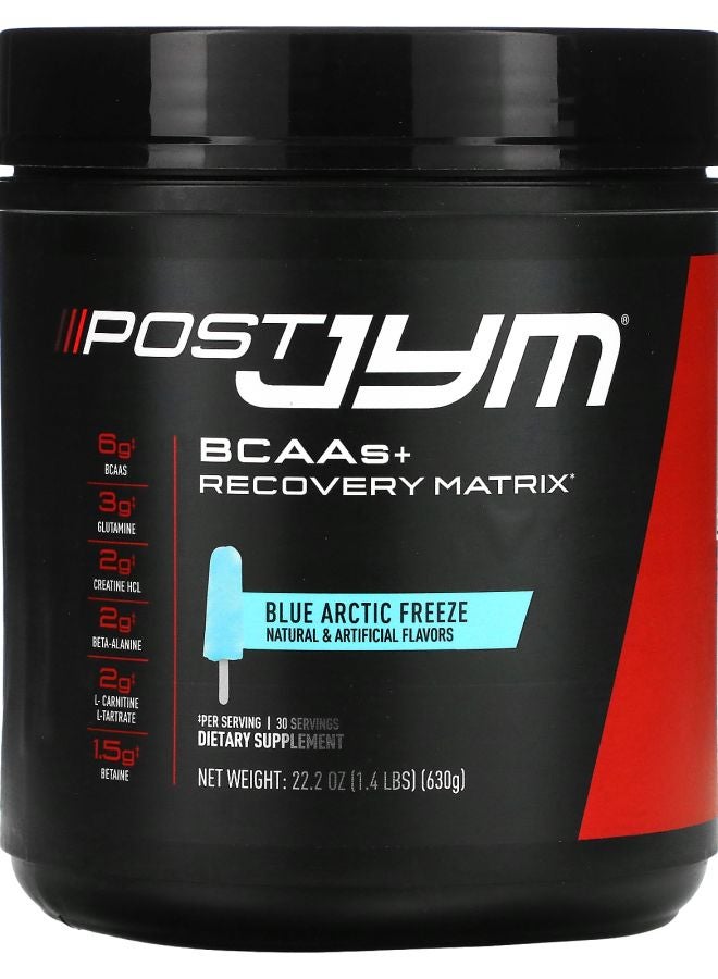 JYM Supplement Science Post JYM BCAAs + Recovery Matrix Blue Artic Freeze 1.4 lbs (630 g) - Image 1