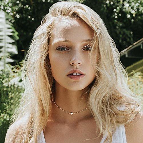 Benevolence LA Choker Necklace, Opal Dainty Beaded Necklace for Women, Mothers Day Gifts for Mom, Delicate Short Dainty Fashion Accessories | Designed in California - Image 3