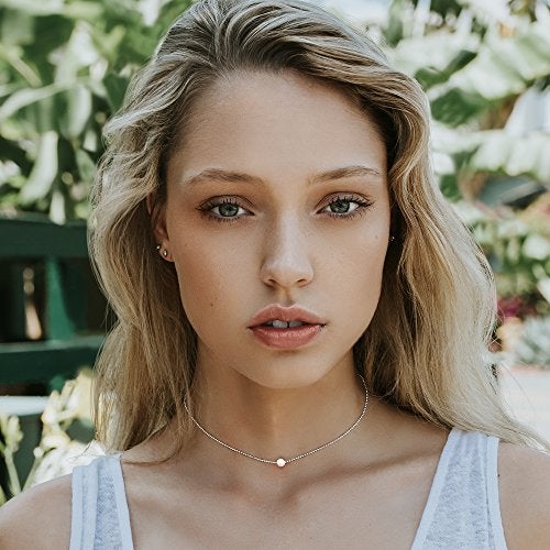 Benevolence LA Choker Necklace, Opal Dainty Beaded Necklace for Women, Mothers Day Gifts for Mom, Delicate Short Dainty Fashion Accessories | Designed in California - Image 4