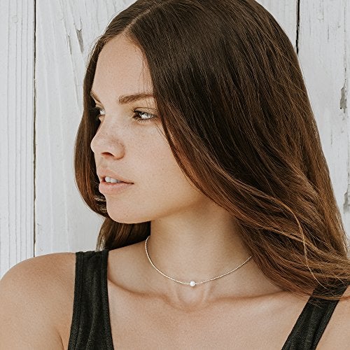Benevolence LA Choker Necklace, Opal Dainty Beaded Necklace for Women, Mothers Day Gifts for Mom, Delicate Short Dainty Fashion Accessories | Designed in California - Image 5