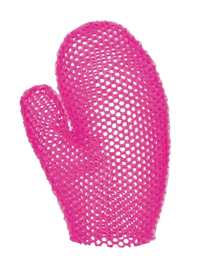 Supracor Stimulite Bath Mitt - Exfoliating Glove, Honeycomb Face and Body Scrubber, Spa and Shower Loofah, Firm Texture, Magenta