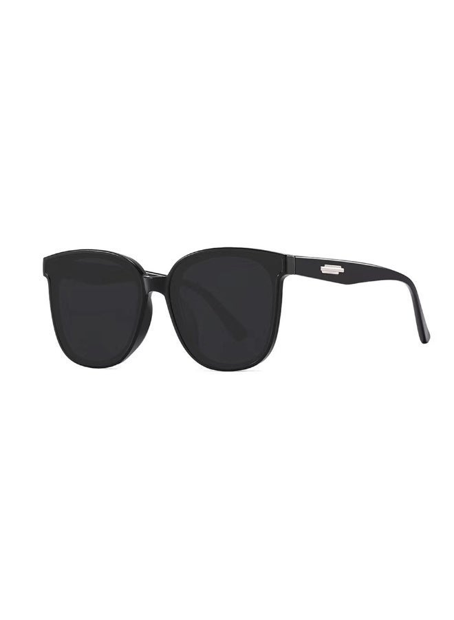 KSYN KO-KO Vintage Black Sunglasses with Metal Hinges & Accessories, HD Sun Protection for Strong Light, Fashionable Shades - Image 1