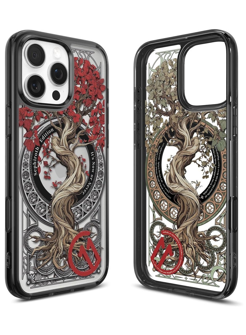 Spigen Ultra Hybrid T MagFit for iPhone 16 PRO Case Cover [Camera Control Button Cover] with MagSafe [3D Spatial Effect with Hexa-Layer Print] - C11 Sephiroth 