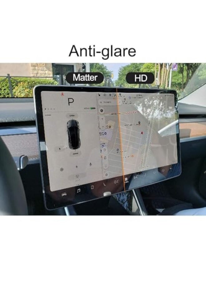 9H Matte Tempered Glass Screen Protector for Tesla Model 3 (2024–2025) and Model Y (2025) – Anti-Glare, Anti-Fingerprint, Ultra Clear and Smooth Touch – Front and Rear Protection with Easy Installation Tools - Image 5