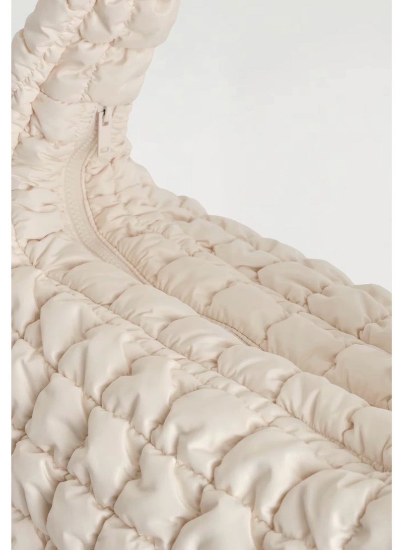 كوش حقيبة سحابة كبيرة ذات نسيج وحمل متقاطع - Image 3