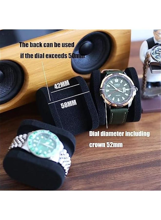 HOOKOR 2 slot Hard watch travel case,Portable zipper storage organizer box with soft foam pillow to fit large and small watches,Watch Organizer for Men and Women (2 Slot) - Image 2