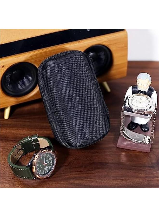 HOOKOR 2 slot Hard watch travel case,Portable zipper storage organizer box with soft foam pillow to fit large and small watches,Watch Organizer for Men and Women (2 Slot) - Image 4