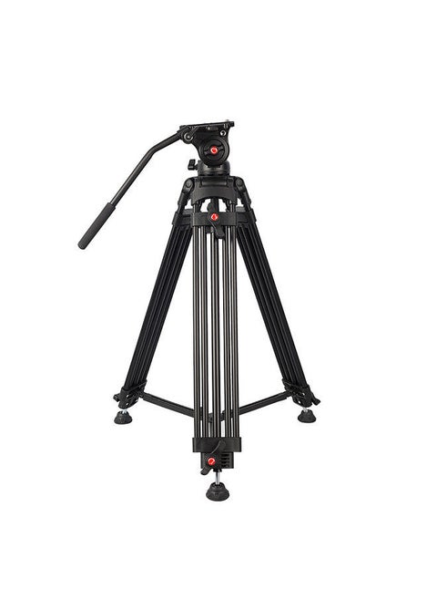 Andoer Professional Aluminum DSLR Camera Tripod Stand 1.8m/6ft 8KG Payload with 360° Panoramic Hydraulic Damping Head Universal 1/4 3/8 Interface for DSLR SLR Camera Photography