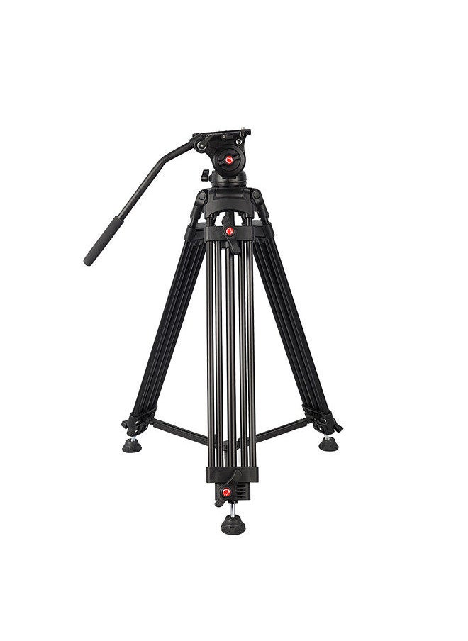 Andoer Professional Aluminum DSLR Camera Tripod Stand 1.8m/6ft 8KG Payload with 360° Panoramic Hydraulic Damping Head Universal 1/4 3/8 Interface for DSLR SLR Camera Photography